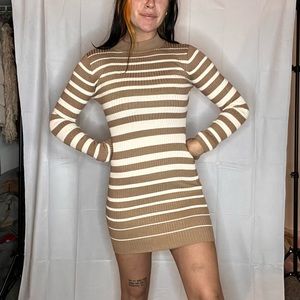 Striped sweater dress